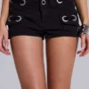 Eye Contact Vest Top With Eyelets in Stripe