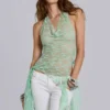 Faye Multiway Lace Top in Mint