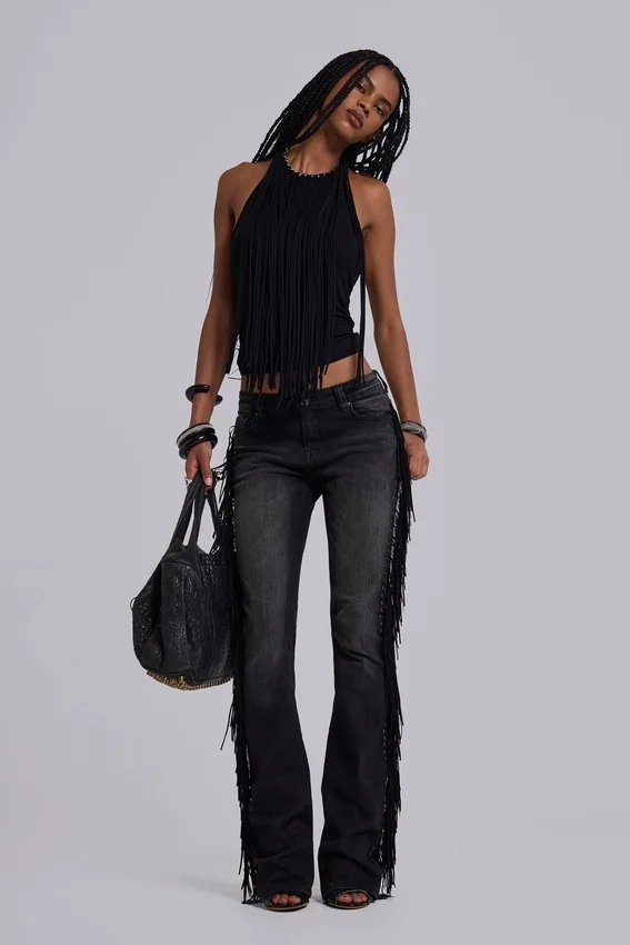 Fexa Backless Fringe Top
