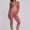 Freda Gingham Swim Capri Trousers
