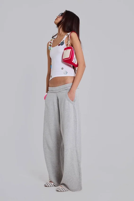 Grey Marl Baggy Monster Joggers