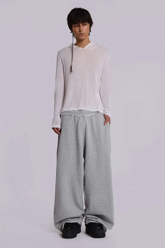 Grey Marl Baggy Monster Joggers