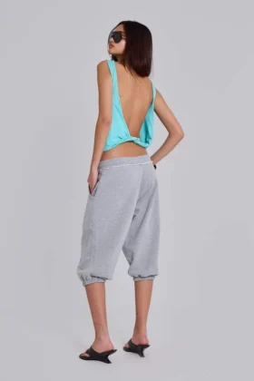 Grey Marl Cropped Monster Joggers