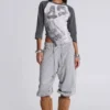 Grey Marl Cropped Monster Joggers