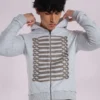 Grey Marl Military Monster Hoodie