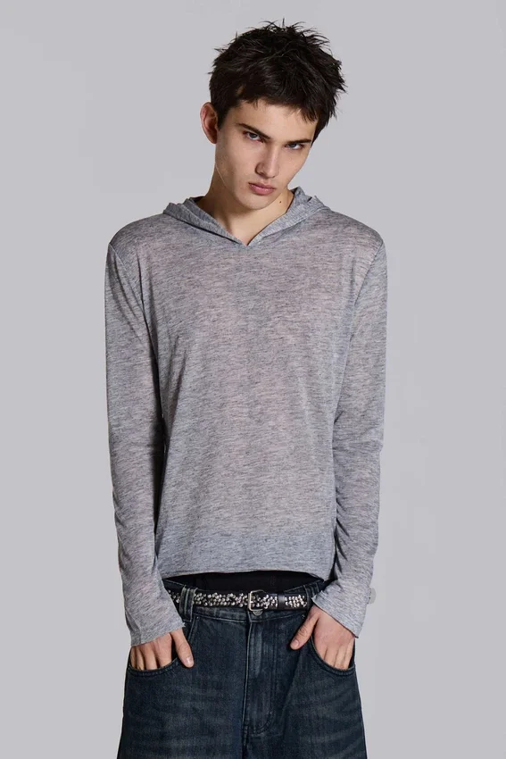 Grey Marl Mist Hoodie