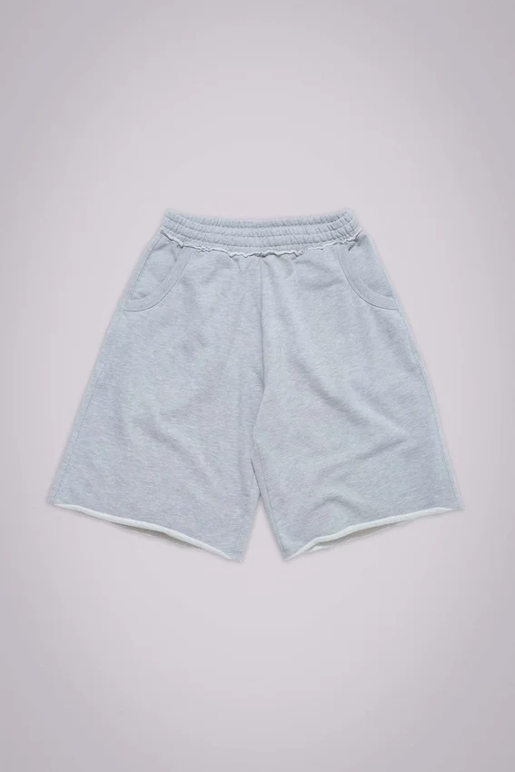 Grey Marl Monster Jogger Baggy Shorts