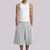 Grey Marl Monster Jogger Baggy Shorts