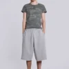 Grey Marl Monster Jogger Baggy Shorts