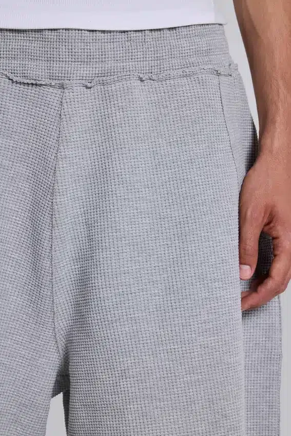 Grey Marl Waffle Monster Jogger Shorts