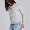 Grey Polkadot Hoodie