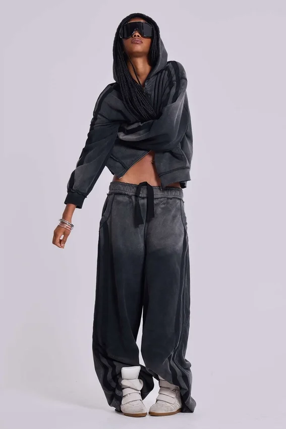 Grey Sporty Baggy Monster Joggers