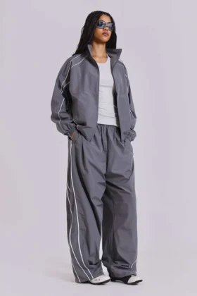 Grey Vapor Tracksuit Bottoms
