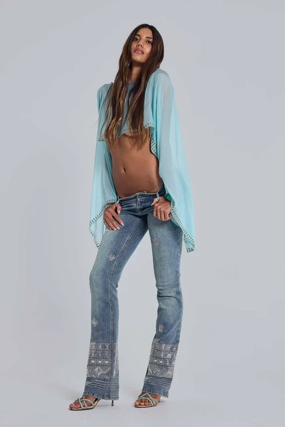 Lunet Studded Cape Top