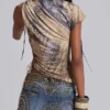 Hena Studded Denim Mini Skirt