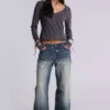 Hunter Loose Straight Leg Jeans with Mirrors