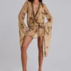 Iberis Chiffon Wrap Mini Dress
