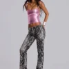 Idol Metallic Bandage Corset Top in Pink