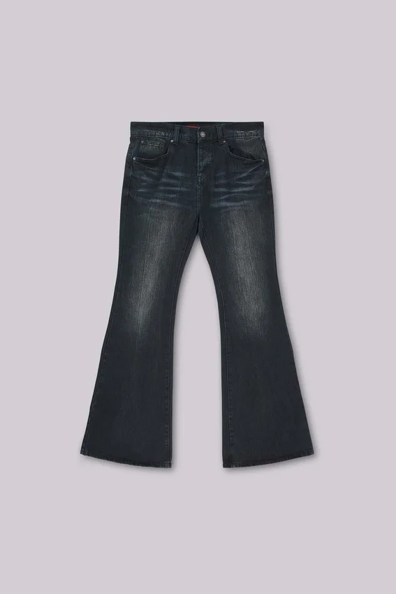 Indigo Creased Drift Bootcut Jeans