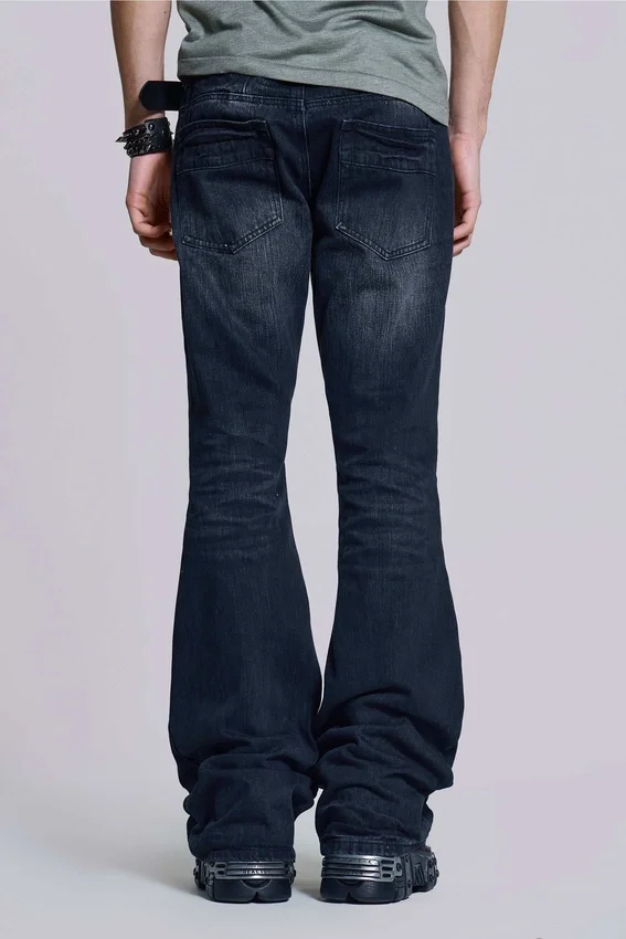 Indigo Creased Drift Bootcut Jeans