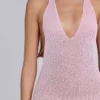Infinity Halter Mini Dress in Pink