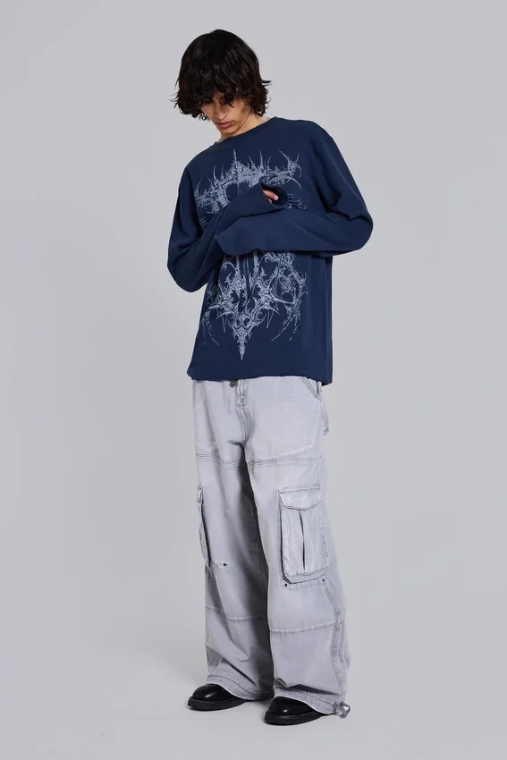 Kasper Digi Waffle Navy T-Shirt