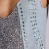 Kate Studded Plunge Vest Top