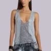 Kate Studded Plunge Vest Top