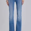 Kelsey Low Rise Skinny Bootcut Jeans in Mid Wash