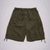 Khaki Parachute Cargo Baggy Shorts