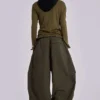 Khaki Parachute Cargo Pants