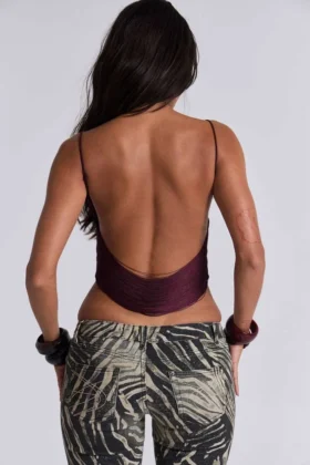 Lavinia Backless Fringe Top