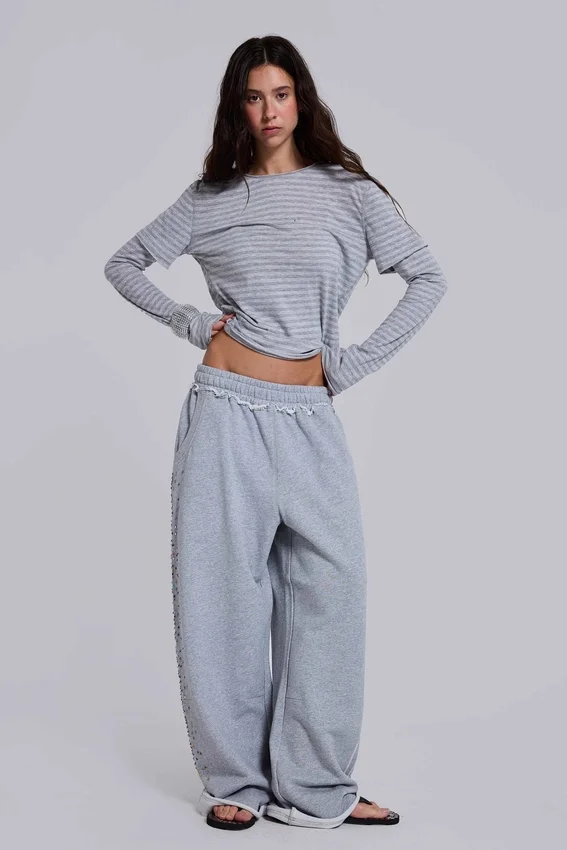 Line Double Layer Long Sleeve Top
