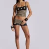 Lola Polkadot Fold Over Waistband Mini Shorts