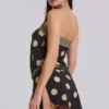 Lola Strapless Mini Dress in Polkadot Stripe