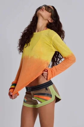 Lumir Knit Ombre Long Sleeve Top