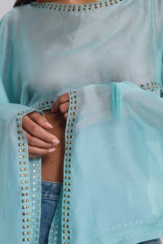 Lunet Studded Cape Top