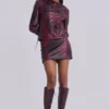 Lynx Faux Leather Mini Skirt