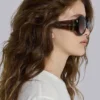 Majorette Oversized Round Sunglasses in Brown
