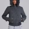 Marl Military Hooded Jacket