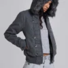 Marl Military Hooded Jacket
