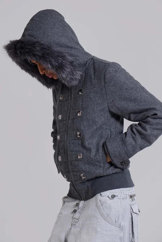 Marl Military Hooded Jacket