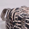 Marza PU Leather Studded Bag in Zebra