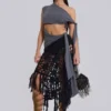 Mena Asymmetric Top in Grey