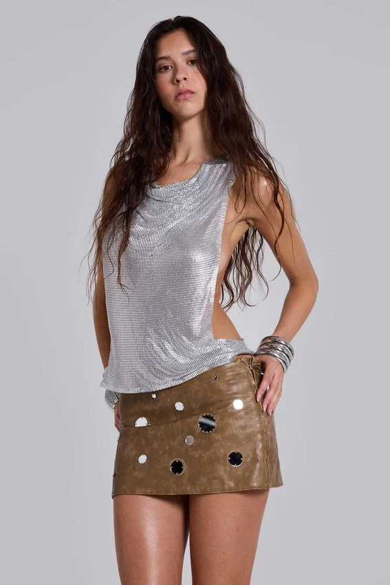 Mirielle PU Leather Mini Skirt