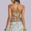 Morgana Metallic Sequin Chiffon Top