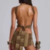 Myrica Mirror Backless Top