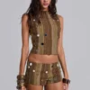 Myrica Mirror Mini Shorts