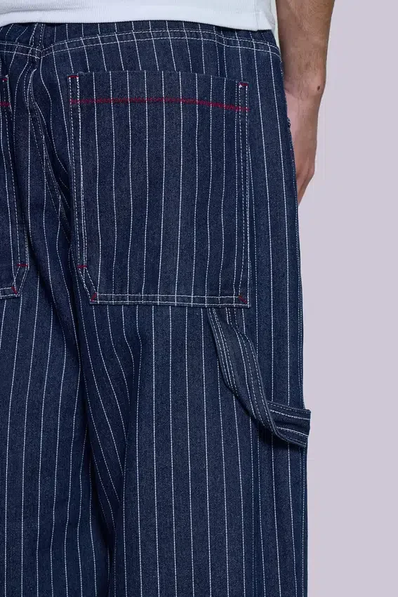 Navy Ollie Pinstripe XL Colossus Jeans