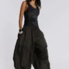 Nexis Nylon Balloon Parachute Pants in Khaki